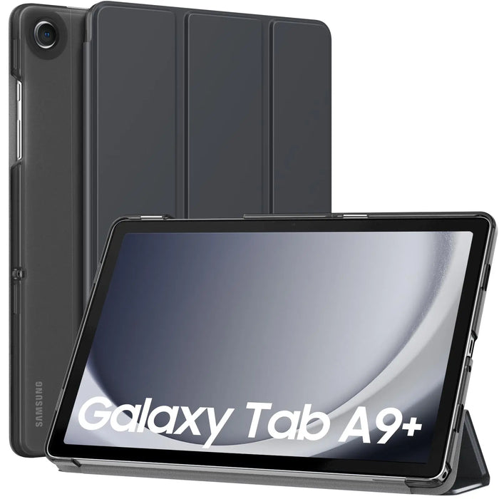 For Galaxy Tab A9+ 11 Inch 2023 Slim Stand Protective Smart Case With Hard Pc Translucent Back Shell