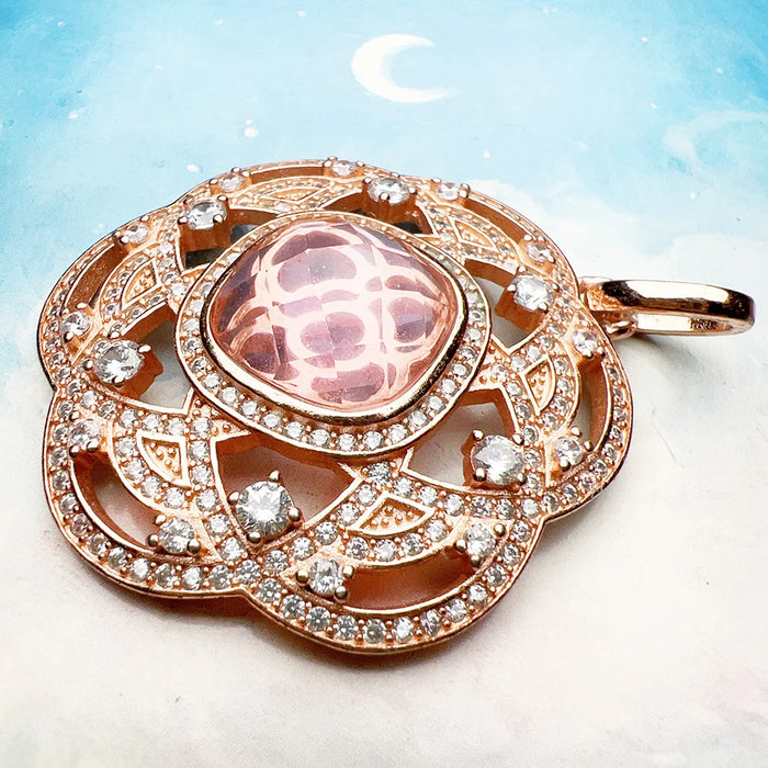 925 Sterling Silver Romantic Rose Flower Pendant New Jewelry Accessory For Women