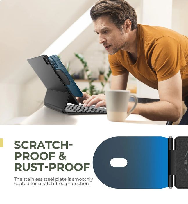 For Ipad Samsung Galaxy Tab Book Magic Keyboard Case Magsafe-Compatible Adjustable Phone Mount Stand