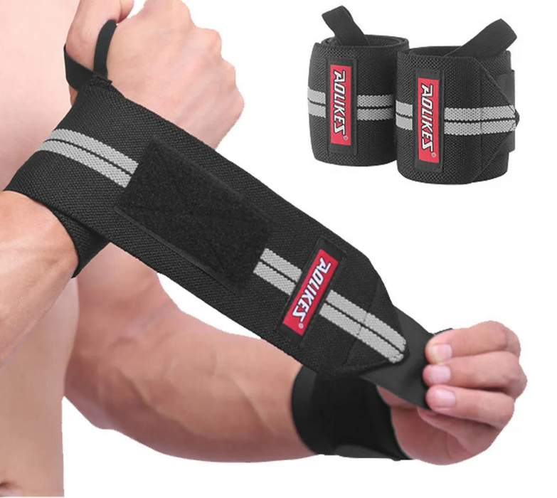 Pair of Weight Lifting Wrist Support Straps Gym Training Brace