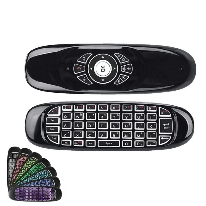 2.4G Rf Air Mouse Voice Remote C120 - 7 Colour Backlight For Android Tv Box Pc