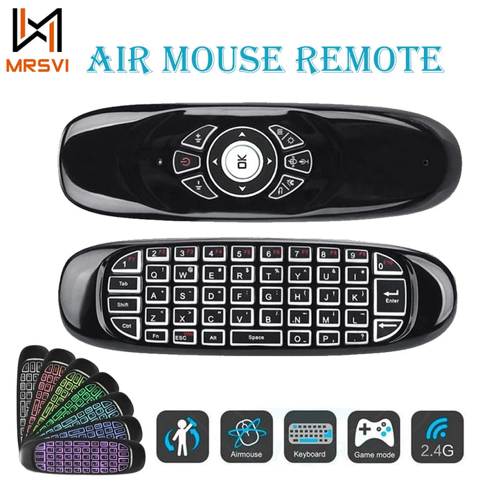 2.4G Rf Air Mouse Voice Remote C120 - 7 Colour Backlight For Android Tv Box Pc