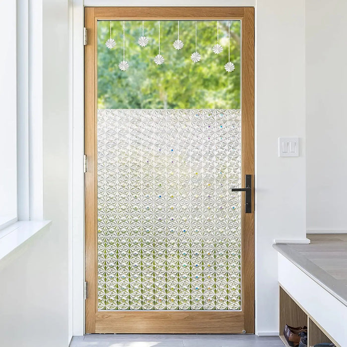 Frosted Glass Film For Bathroom Door Window - Privacy Shading And Light Transmission - Static Electricity-Free
