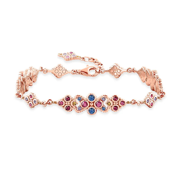 925 Sterling Silver Royal Victorian Bracelet Chain With Ornate Design For Women