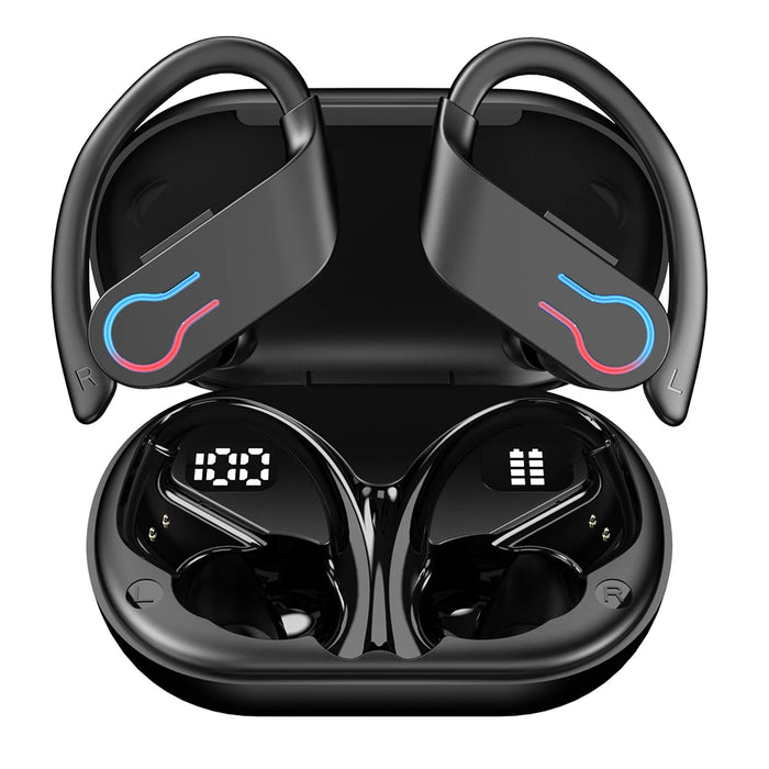 Bluetooth 5.3 Wireless Earbuds Sports Headphones With Earhooks Built-In Mic Earphones Waterproof Headphones Ear Buds For Sports