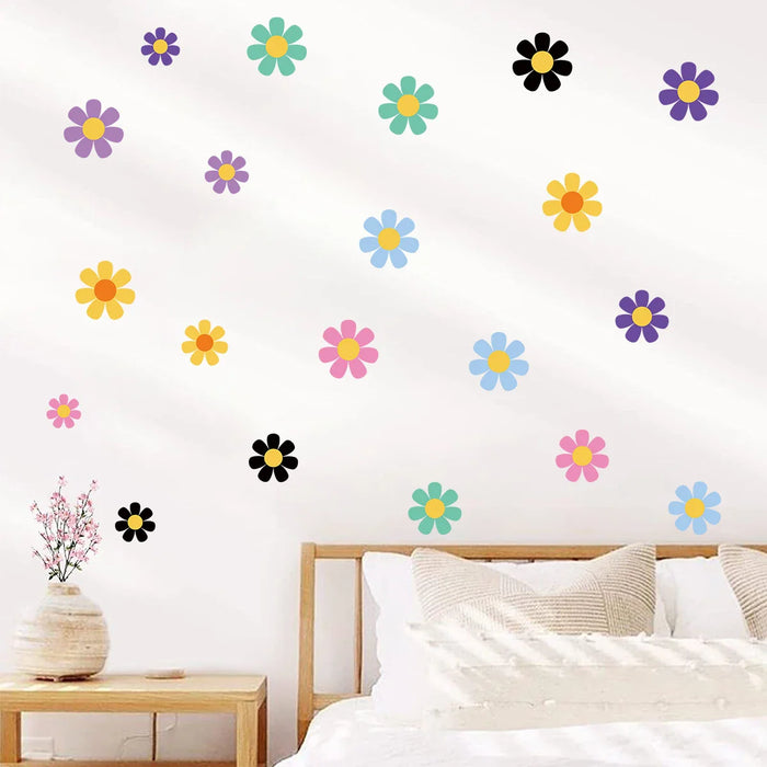 Colourful Flower Wall Stickers For Kids Room Decor
