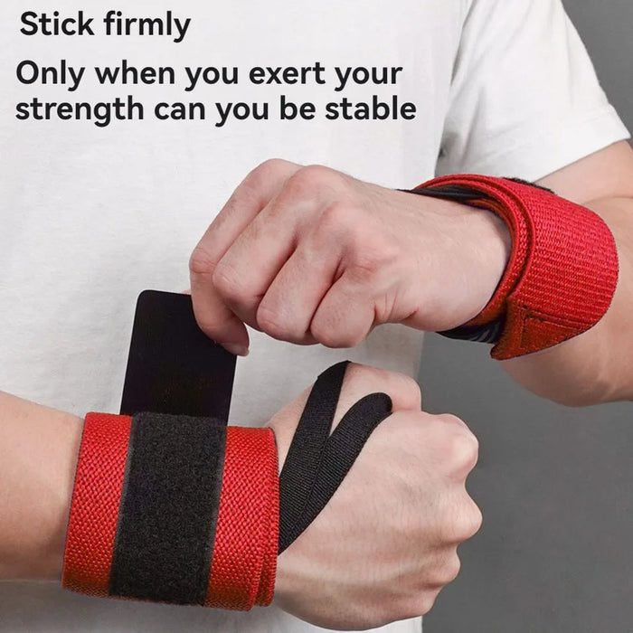 Pair of Weight Lifting Wrist Support Straps Gym Training Brace