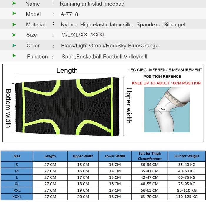 Pair of Knee Braces For Pain Relief Compression Sleeve For Men & Women Meniscus Tear Support Running