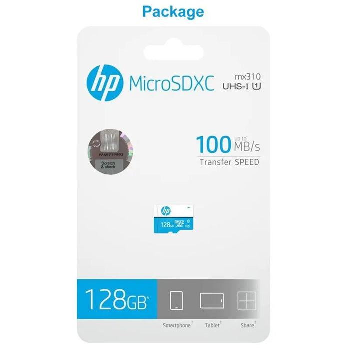 HP High Speed 32gb 256gb Micro Sd Memory Card Class 10 U1 / U3 4k Tf Mecard C10