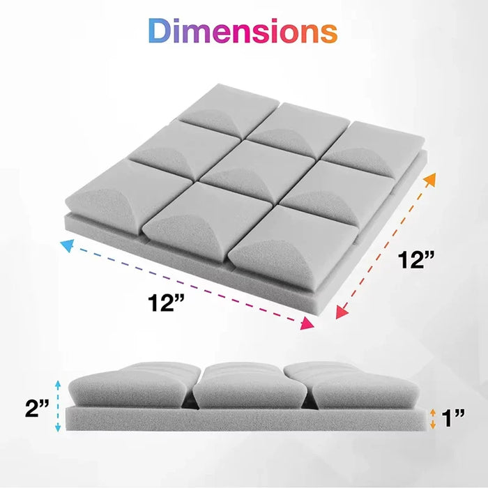 High Density Acoustic Foam Panels Studio Soundproofing For Walls & Ceiling