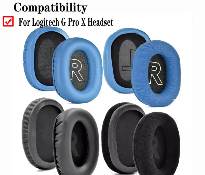Pair of Replacement Earpads For Logitech G Pro X Headset Leather Earmuffs