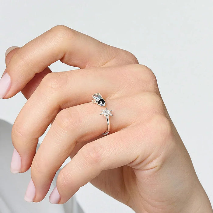 925 Sterling Silver Snowflake & Penguin