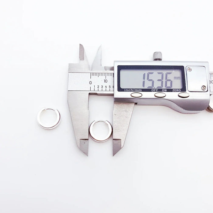 925 Sterling Silver Hinged Hoop Earrings Classic Creole Style For Women