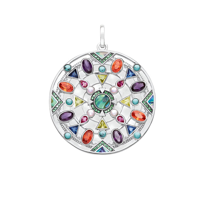 925 Sterling Silver Bohemia Colourful Amulet Pendant Paradise Journey Gift For Women