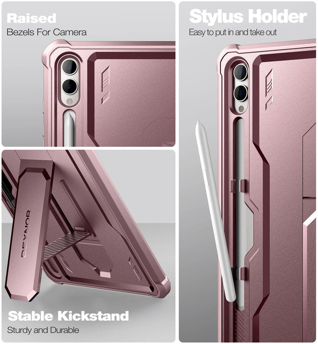 For Samsung Galaxy Tab S10 Plus Built In Screen Protector & Kickstand With Pen Holder Heavy Shockproof Full Body Protective Case