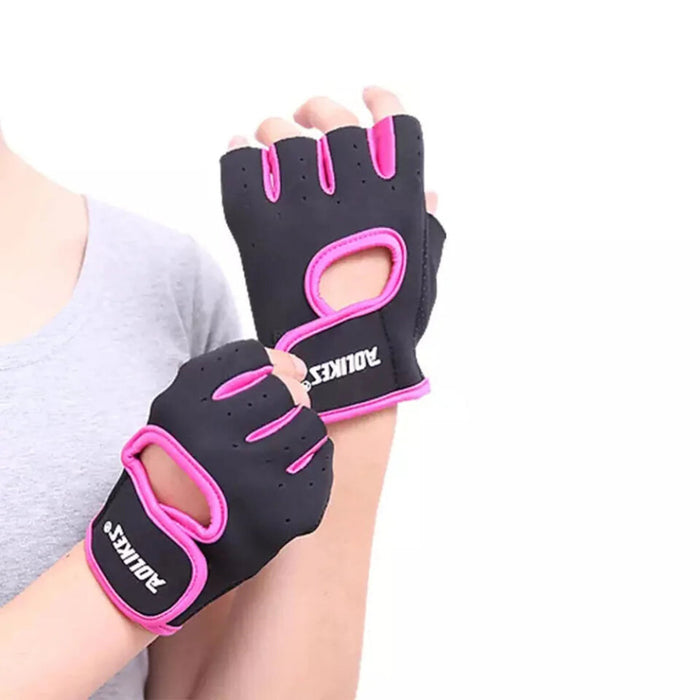 Pair of Breathable Fingerless Workout Gloves Gym & Cycling