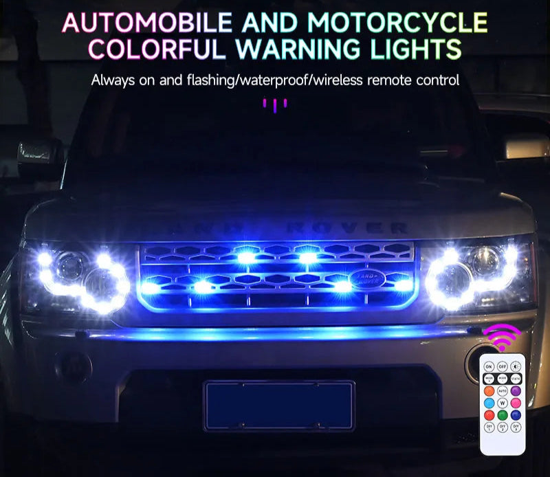 Wireless Rgb Led Strobe Lights 7 Colours Usb Charging Remote Control
