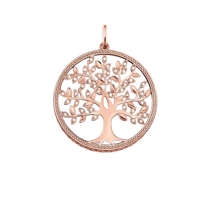 925 Sterling Silver Romantic White Tree Pendant Rose Gold Colour Balance Symbol Jewelry For Women