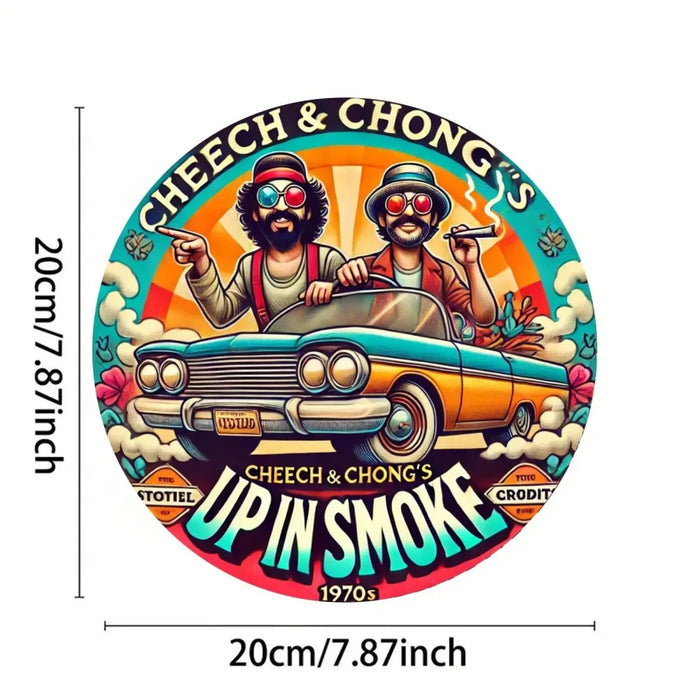 2D Flat Fun Smoking Wall Art Durable Metal Signage For Kitchen Bedroom Bar