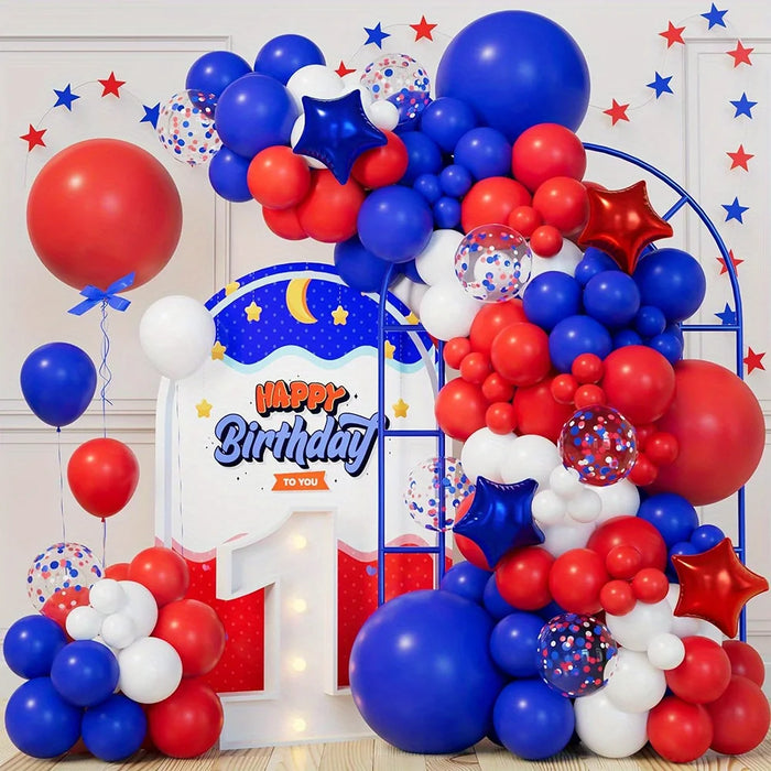 140Pcs Independence Day Balloon Garland Arch Kit Fourth Of July Birthday Party Anniversary Indoor And Outdoor Decorations