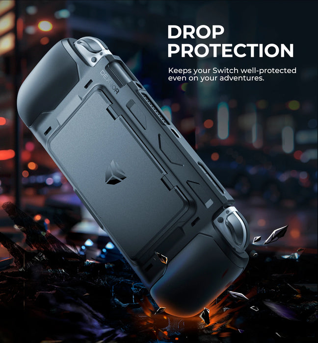 For Nintendo Switch Oled 2021 Tpu Grip Portable Game Storage Dockable Protective Case