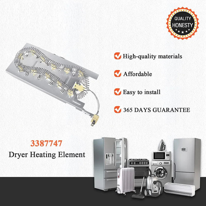 3387747 Ps11741416 Dryer Heating Element Replacement Ap6008281 8527865 Ap2947033 Ps344597 W11045584 W11344457