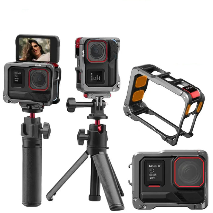 Aluminum Frame Cage For Insta360 Ace Pro / Insta360 Ace Pro 2 Camera Protective Frame Housing Cage Shell Quick Release Mount