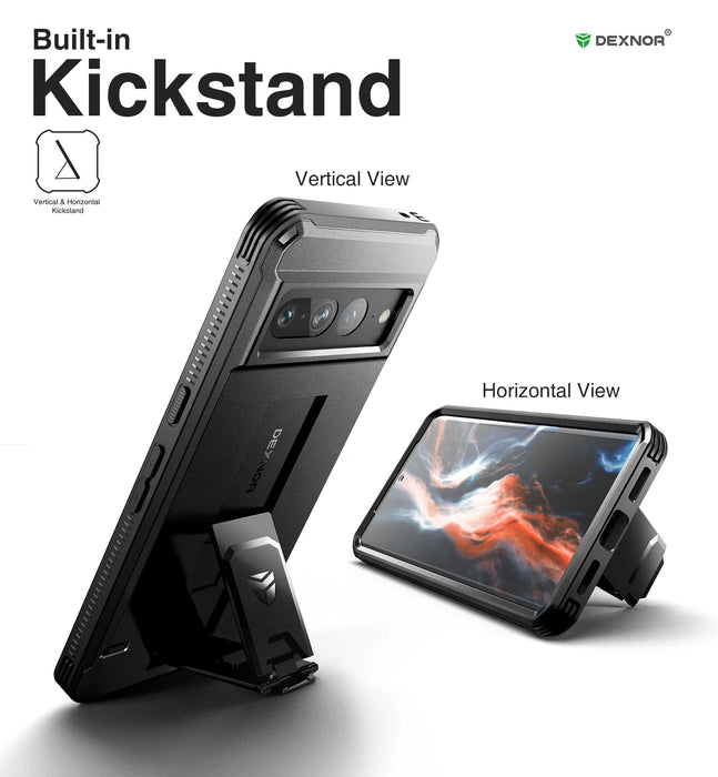 For Google Pixel 7 Pro Bumper Military Grade Armor Shockproof Shell Full Body Case Holder With Built In Screen Protector