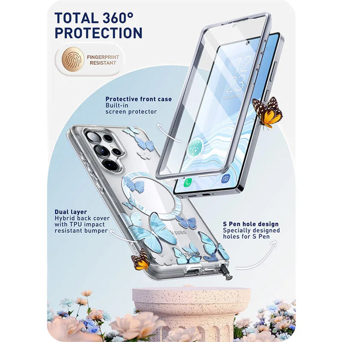 For Samsung Galaxy S25 Ultra Case Cosmo Mag Slim Full Body Protection With Built-In Screen Protector