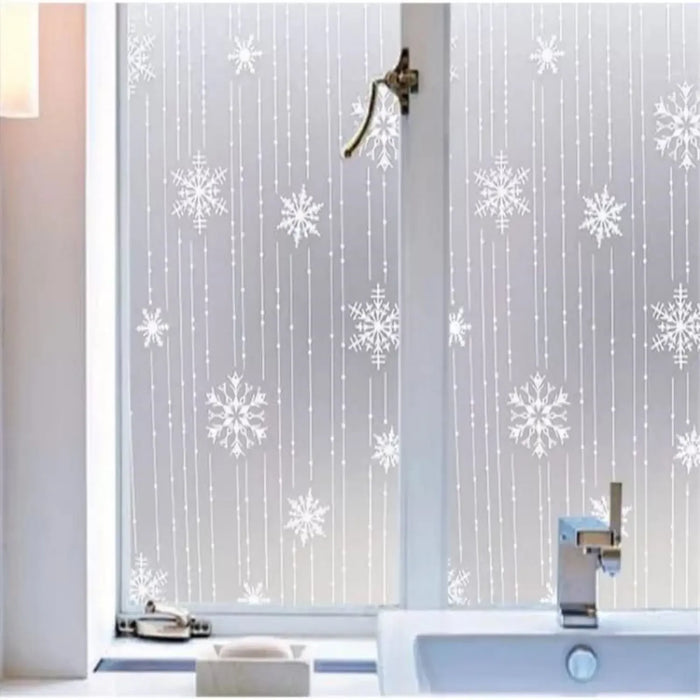 Frosted Snowflake Window Film - Anti-Uv Non-Stick Opaque Static Sticker For Christmas Decor In Home Or Kitchen