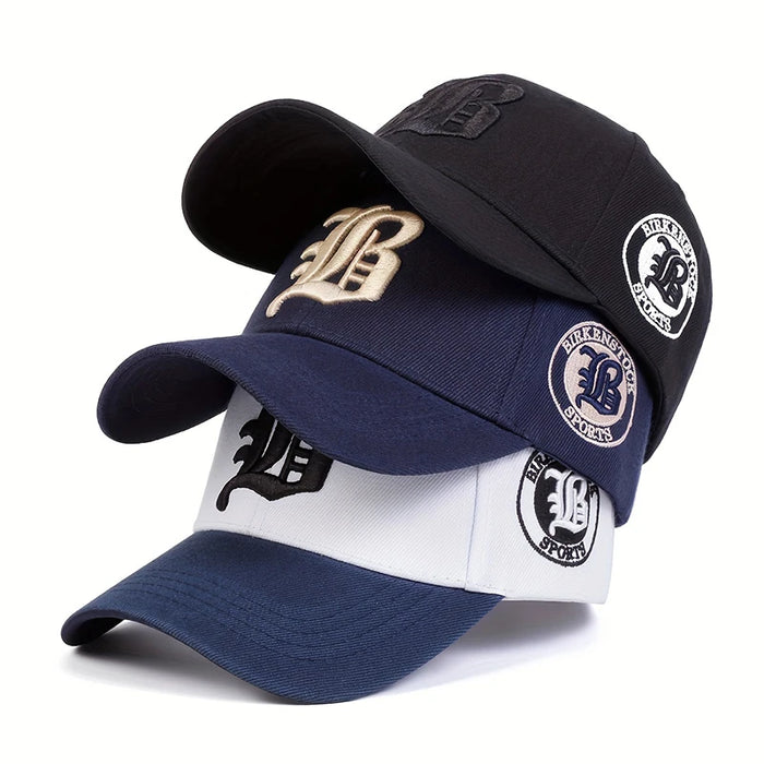 Flb Embroidered Gothic Baseball Cap Unisex Outdoor Sun Hat