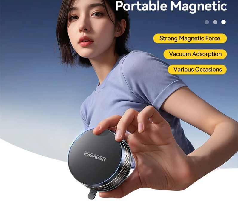 Magnetic Wall Holder Phone Stand 360°Rotation Magnetic Suction For Iphone 16 15 14 13 Pro Max For Kitchen Bathroom Glass