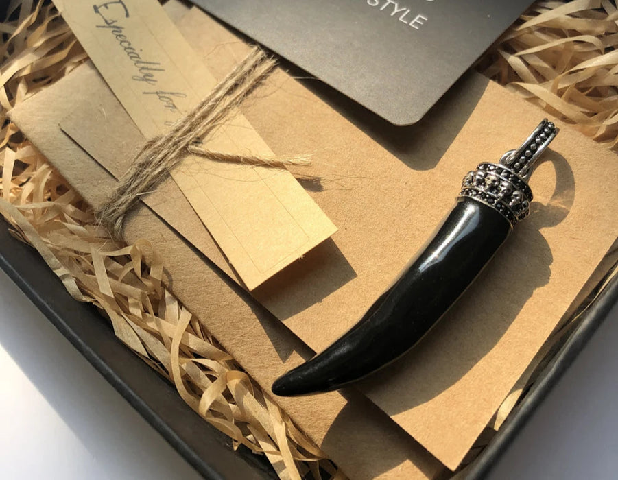 925 Sterling Silver Rebel Punk Tooth Skull Pendant Fine Jewelry For Men & Women