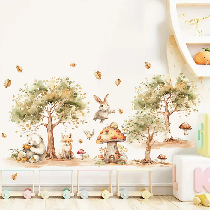 2 Rural Animal Wall Stickers For Kids Room Decor