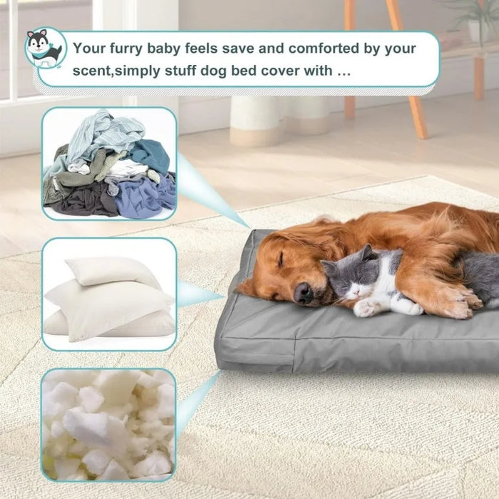 Waterproof & Washable Dog Bed Cover Fits Most Pet Pads