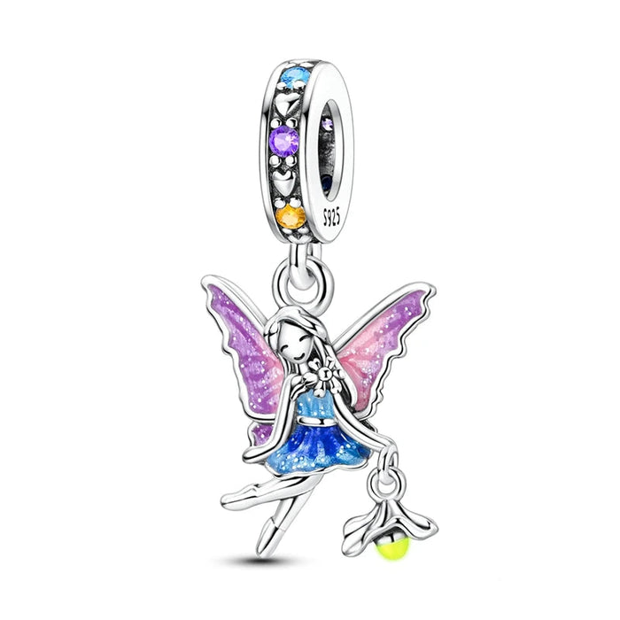 925 Sterling Silver Elf Lamp Pendant Fits Bracelet / Necklace Diy Gift