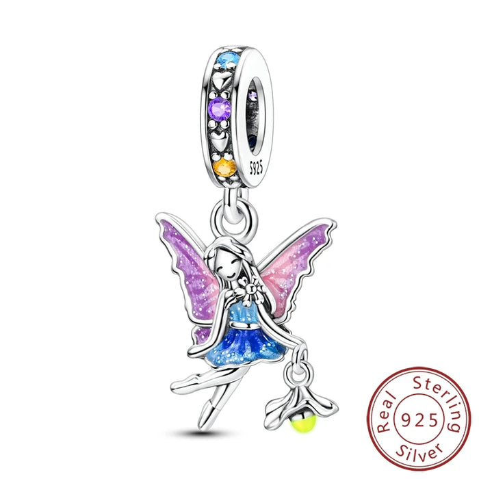 925 Sterling Silver Elf Lamp Pendant Fits Bracelet / Necklace Diy Gift