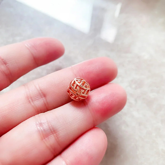 925 Sterling Silver Ethnic Bead Charm For Women Fashion Jewelry Gift