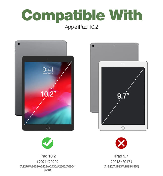 For Ipad 9Th / 8Th / 7Th Generation 10.2 Inch Heavy Duty Shockproof Full Body Protective Case Kickstand With Pen Holder