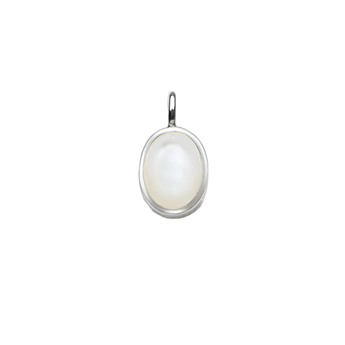 925 Sterling Silver White Oval Opal Pendant Fashion Jewelry For Women