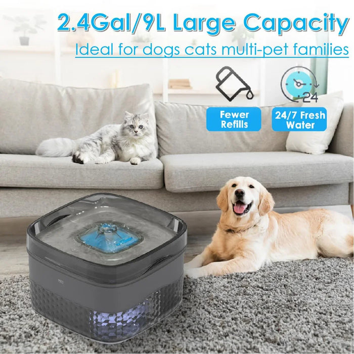 Large Pet Water Fountain For Dogs & Cats Automatic Dispenser