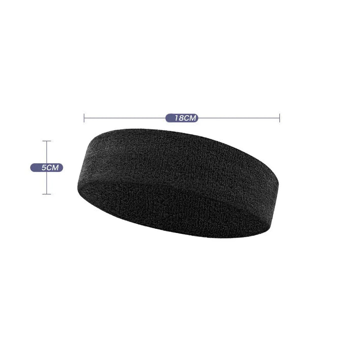 3 Piece Athletic Sweatbands Moisture Wicking Terry Cloth Headbands For Sports
