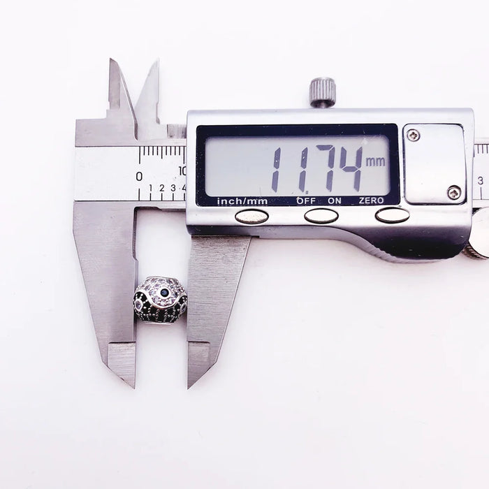 925 Sterling Silver Micro Pave Yin Yang Bead Charm Real For Diy Jewelry Making Fits European Bracelets Gift For Men And Women