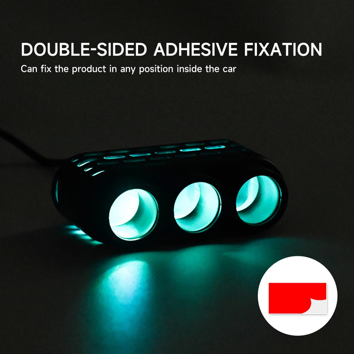 128W Car Charger Splitter 5 In 1 Pd Qc3.0 Dual Usb Socket Fast Charge 12V 24V Phone Power Adapter