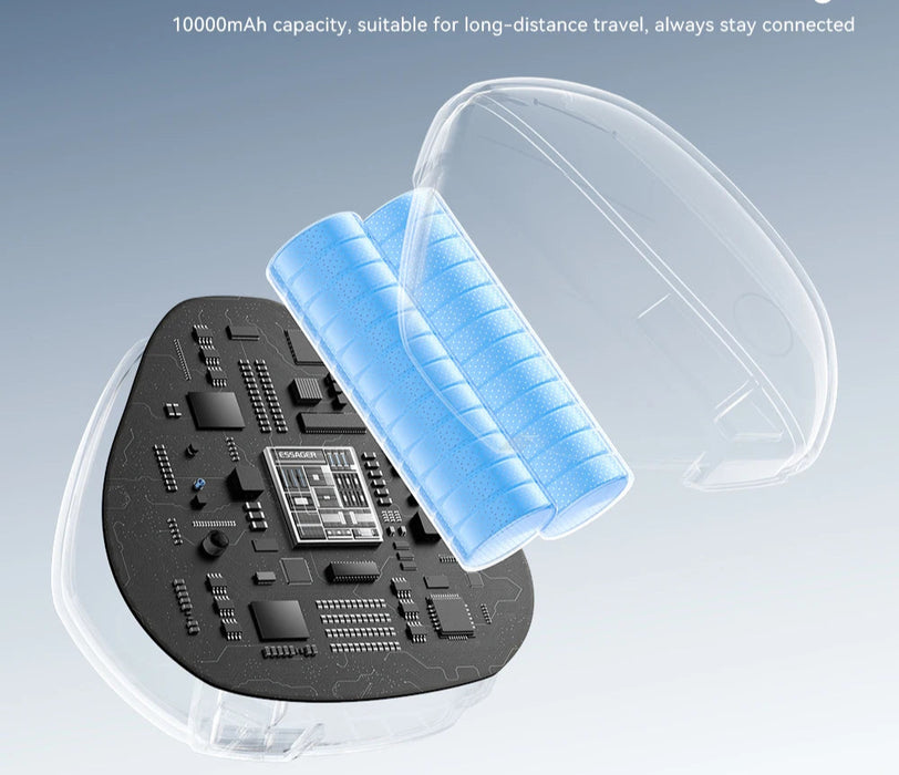 10000Mah Digital Display Power Bank With Retractable 22.5W Fast Charger Built In Lighting Sos For Outdoor Iphone Xiaomi