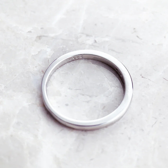 925 Sterling Silver Delicate Band Ring Europe Style Fine Jewelry For Women Romantic Gift