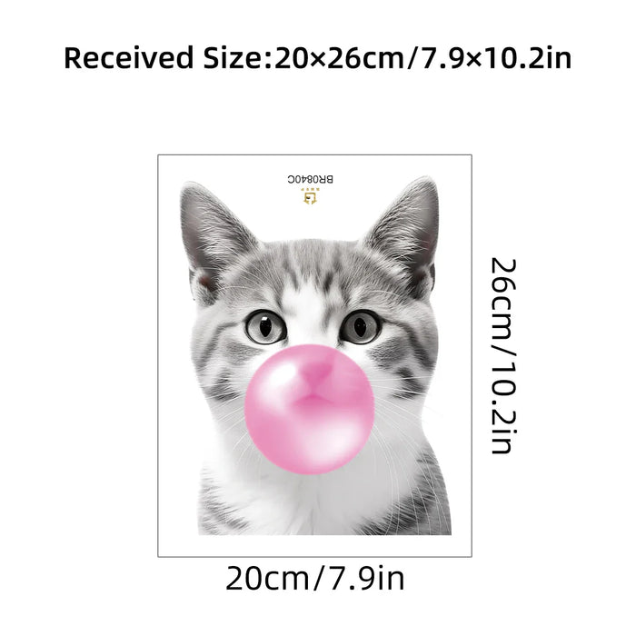 Watercolour Bubble Cat Window Sticker For Kids Room Decor