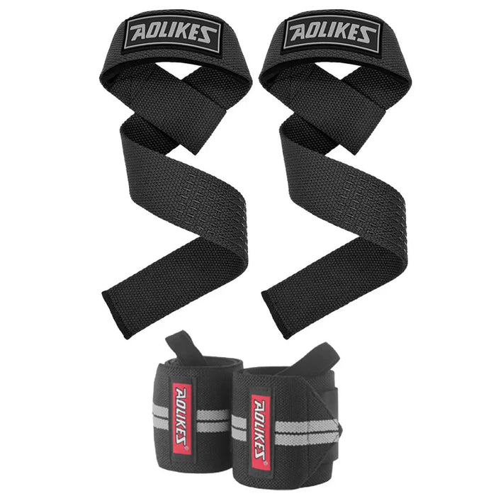 Weightlifting Wrist Wraps & Straps Silicone Grip For Men
