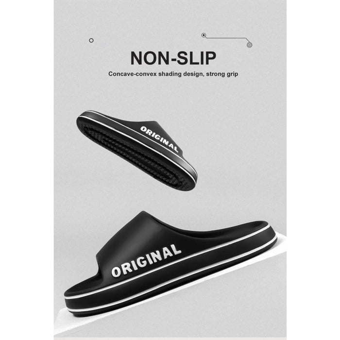 NZ LOCAL STOCK- Anti Slip Thick Sole Slippers  Black