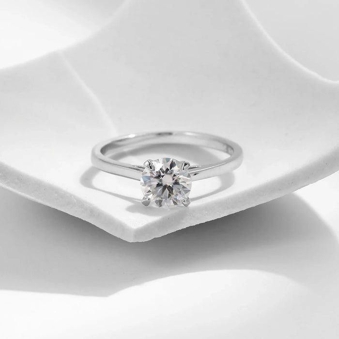 925 Sterling Silver 1Ct D Colour Moissanite Ring